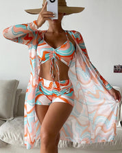 Victoria | 3 Parça Desenli Bikini Takımı