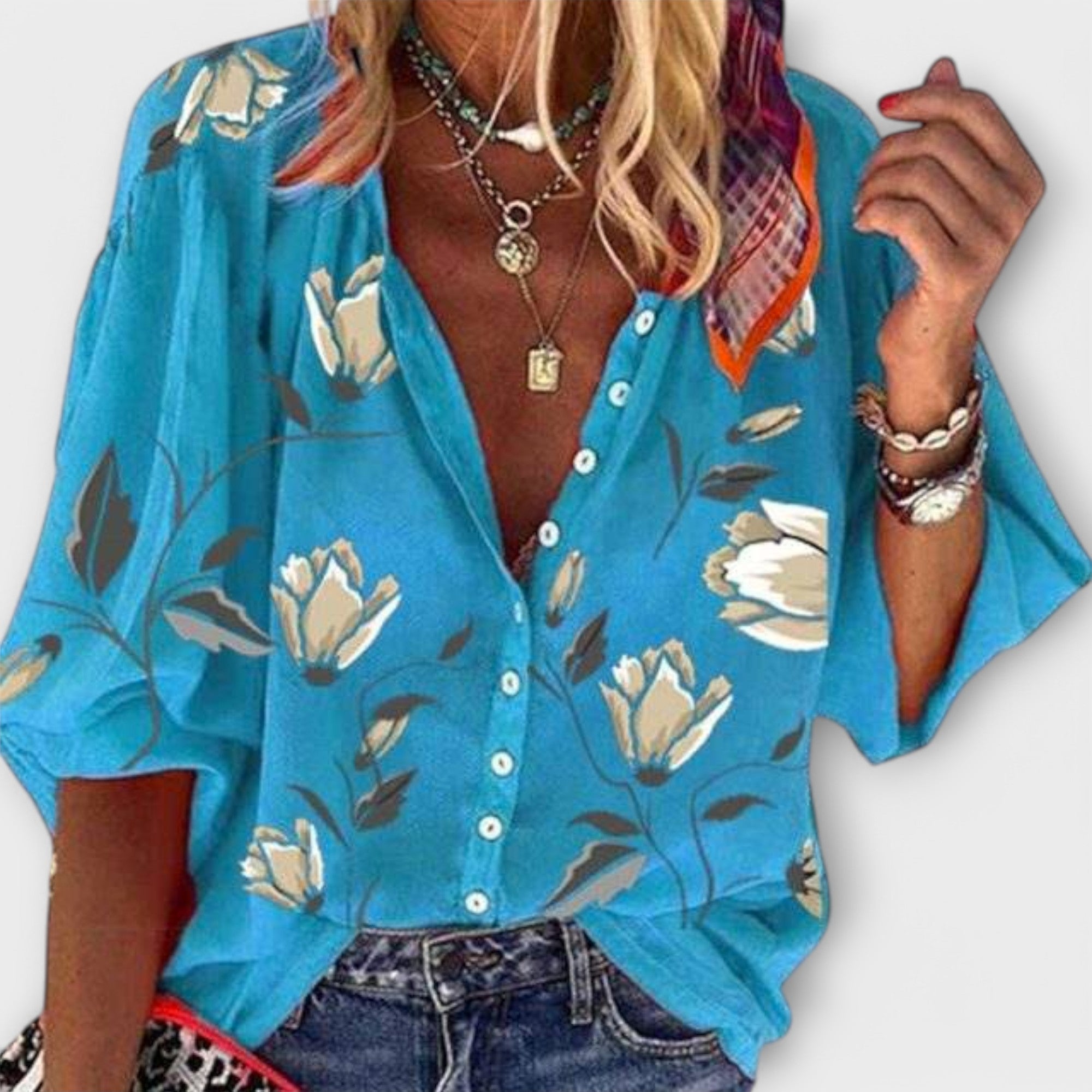 Madeleine - Çiçek Desenli Hafif Bluz