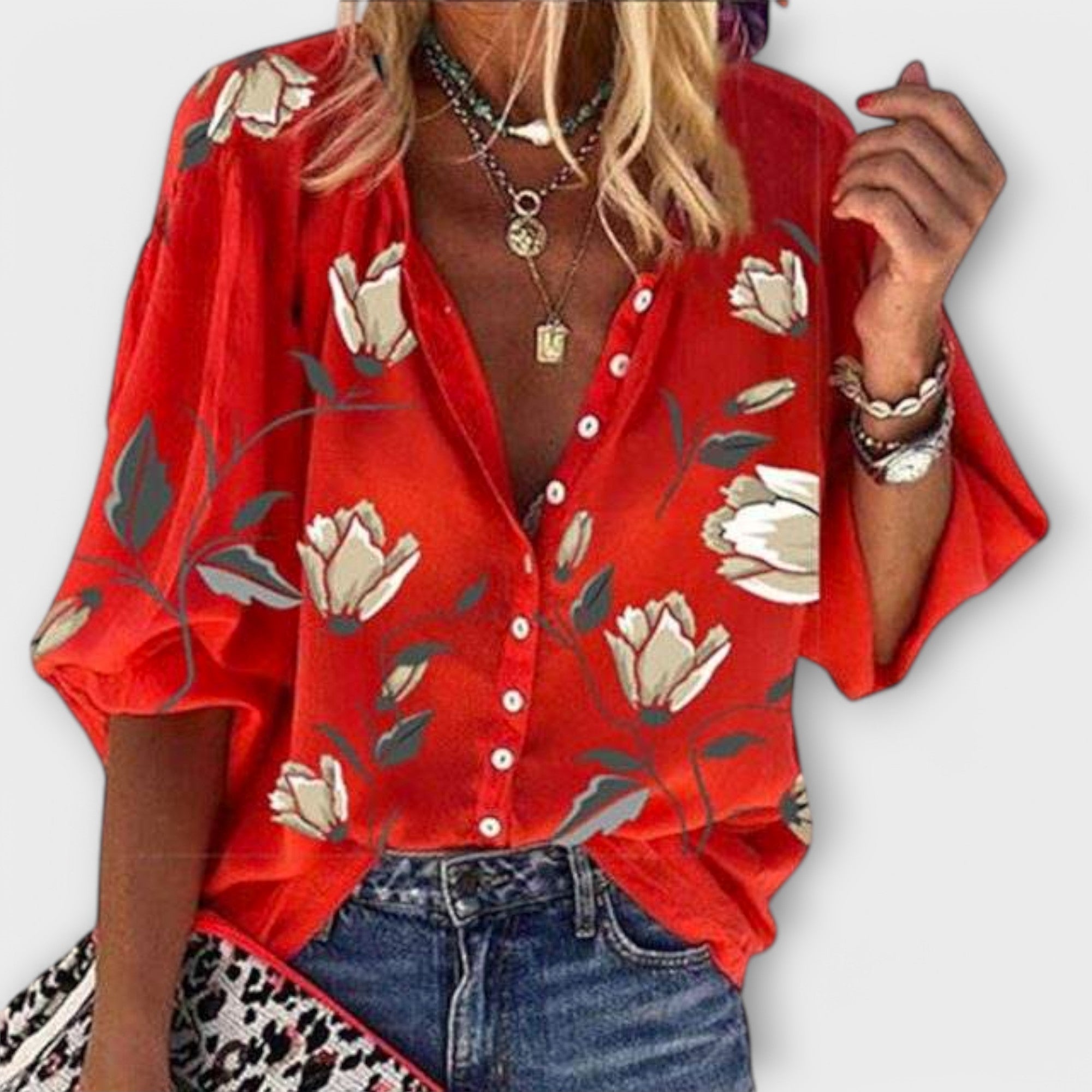 Madeleine - Çiçek Desenli Hafif Bluz