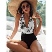 Allie™ | Şık Mermer Desenli Mayo