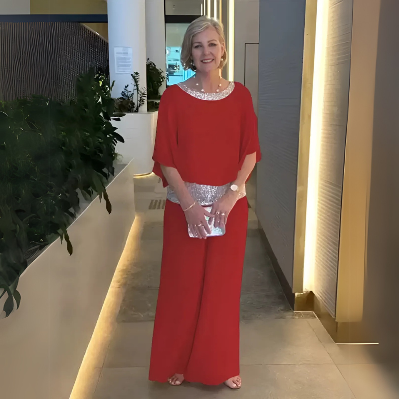 Gloria™ – Pul Payetli Şifon İkili Takım