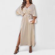 Sabrina - V Yaka Maxi Elbise