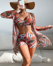 Victoria | 3 Parça Desenli Bikini Takımı