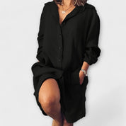 Günlük kullanım için rahat keten bluz