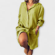 Günlük kullanım için rahat keten bluz