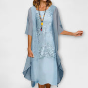 Danielle - Şık İki Parçalı Şifon Elbise